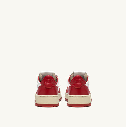 UNISEX SNEAKERS MDLST BICOLOR AUS WEISSEM UND ROTEM LEDER