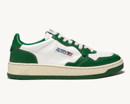 UNISEX SNEAKERS MDLST BICOLOR AUS WEISSEM UND GRÜNEM LEDER