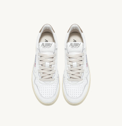 UNISEX SNEAKERS MDLST AUS LEDER IN WEISS UND GOLD METALLIC