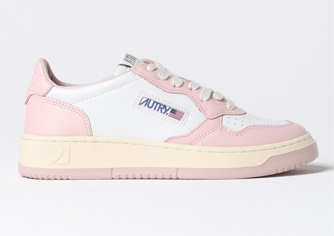 UNISEX SNEAKERS MDLST LOW BICOLOR AUS WEISSEM UND ROSA LEDER