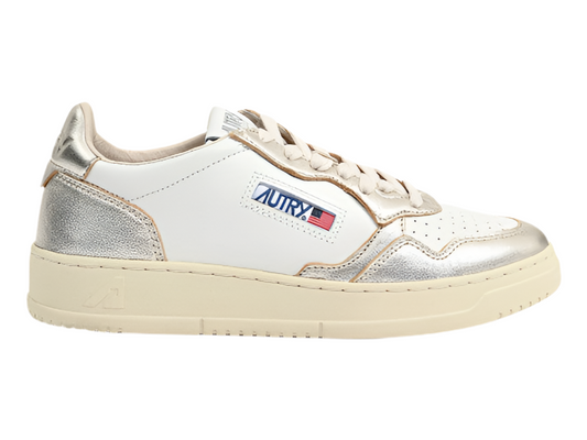 UNISEX SNEAKERS MDLST AUS WILDLEDER UND LEDER FARBE WEISS SILBER