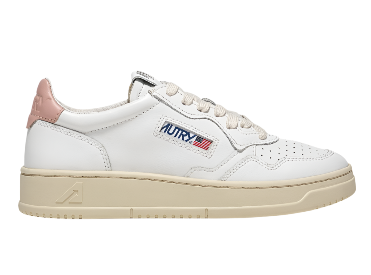 UNISEX SNEAKERS MDLST AUS WILDLEDER UND LEDER FARBE WEISS ROSA