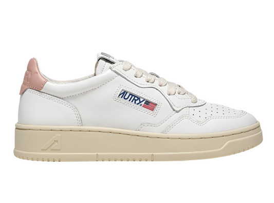UNISEX SNEAKERS MDLST AUS WILDLEDER UND LEDER FARBE WEISS ROSA
