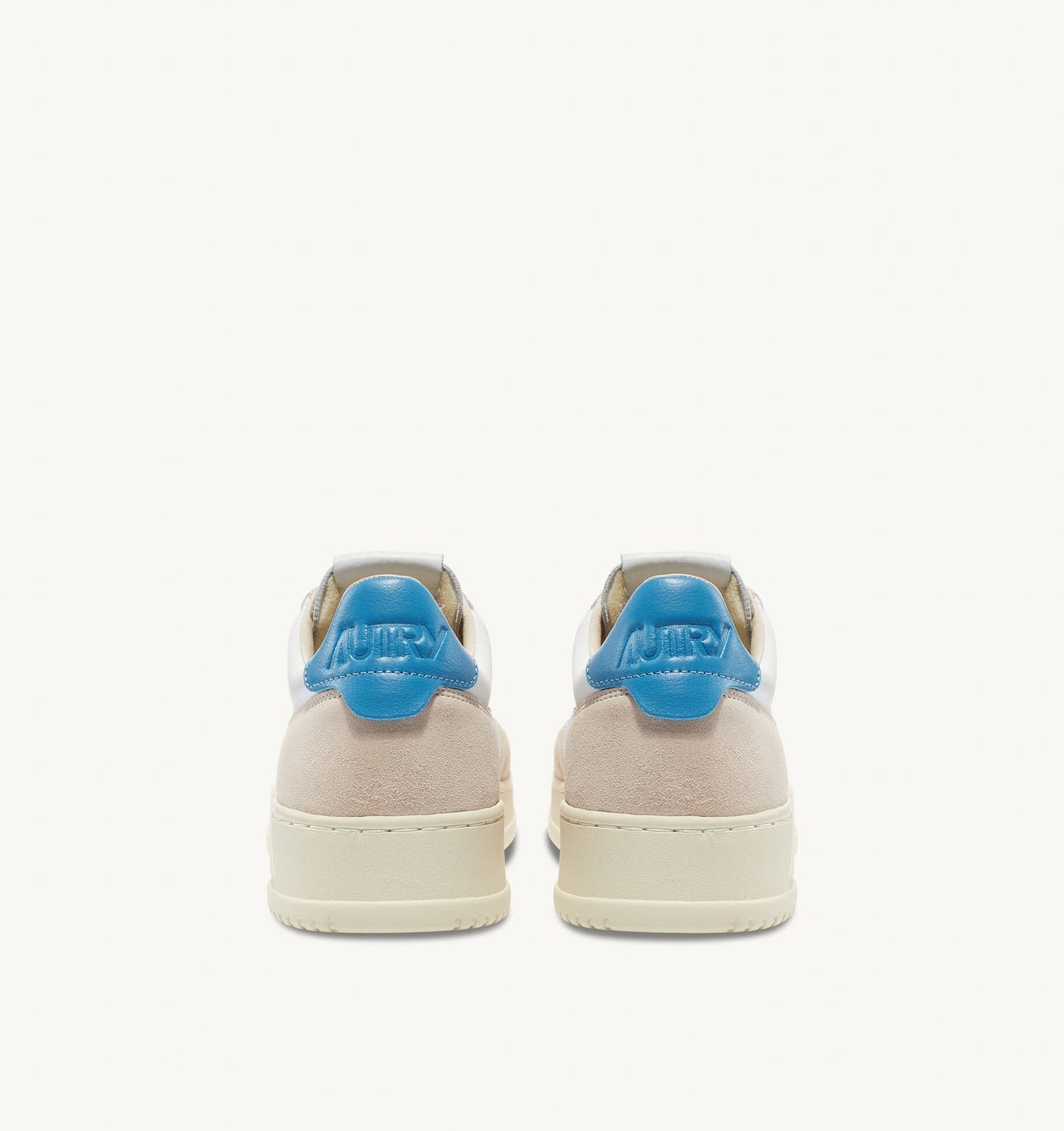 UNISEX SNEAKERS MDLST AUS WILDLEDER UND LEDER FARBE WEISS BABYBLAU