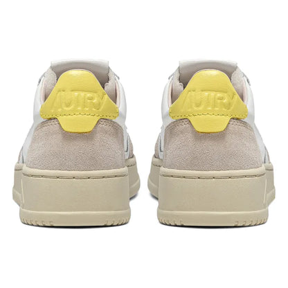 UNISEX SNEAKERS MDLST AUS WILDLEDER UND LEDER FARBE WEISS GELB